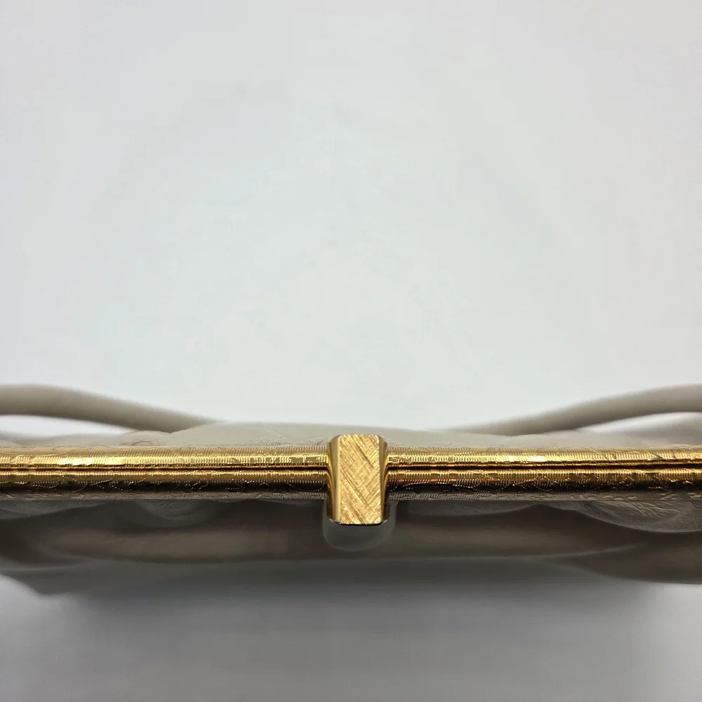 Vintage Rosenfeld Ivory Leather Handbag - Picture 5 of 7